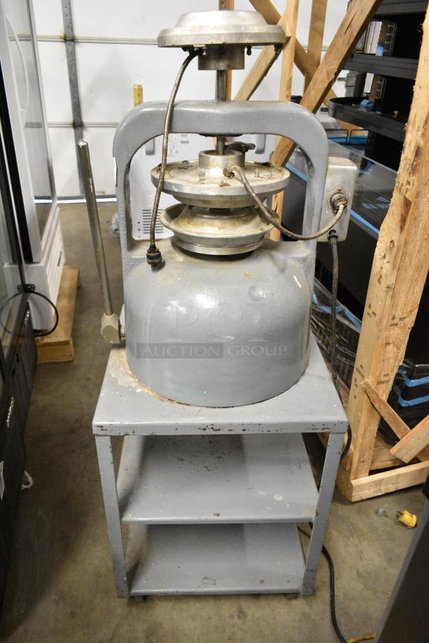 Metal Commercial Floor Style Pie Press. Tested and Powers On But Parts Do Not Move - Image 2 of 7