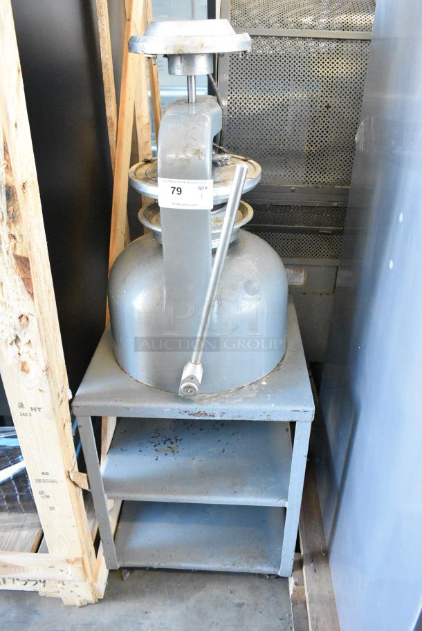 Metal Commercial Floor Style Pie Press. Tested and Powers On But Parts Do Not Move - Image 3 of 7