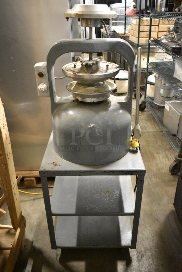 Metal Commercial Floor Style Pie Press. Tested and Powers On But Parts Do Not Move - Image 6 of 7