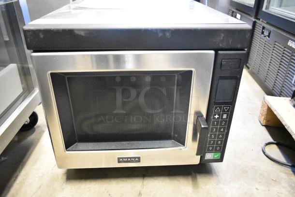 BRAND NEW SCRATCH AND DENT! 2024 Amana RC17S2 Stainless Steel Commercial Countertop Microwave Oven. - Image 2 of 7