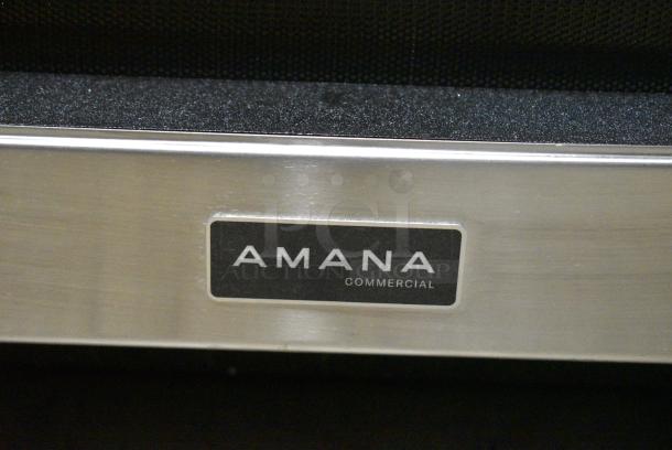 BRAND NEW SCRATCH AND DENT! 2024 Amana RC17S2 Stainless Steel Commercial Countertop Microwave Oven. - Image 3 of 7