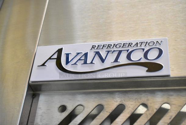 BRAND NEW SCRATCH AND DENT! 2023 Avantco 178Z2RGHC Stainless Steel Commercial 2 Door Reach In Cooler Merchandiser on Commercial Casters. 115 Volts, 1 Phase. Tested and Working! - Image 2 of 7