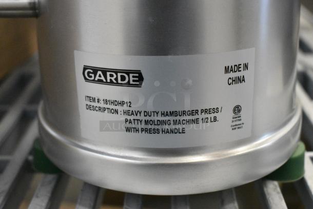 BRAND NEW SCRATCH AND DENT! Garde 181HDHP12 Heavy-Duty 1/2 lb. 5" Hamburger Patty Molding Press with Handle - Image 5 of 5