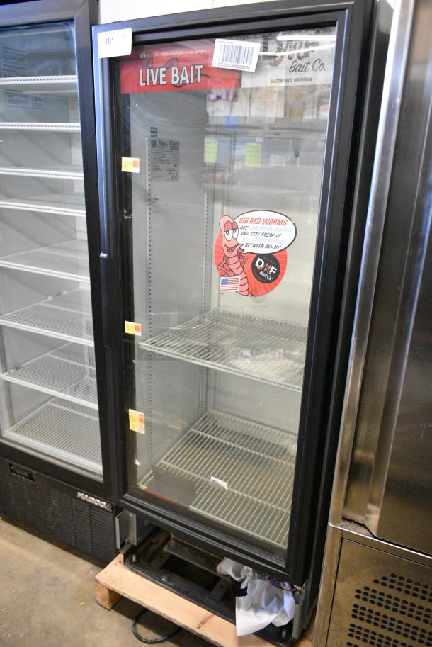 True GDM-12-HC-LD Metal Commercial Single Door Reach In Cooler Merchandiser w/ Poly Coated Racks. 115 Volts, 1 Phase. Tested and Working! - Image 1 of 6