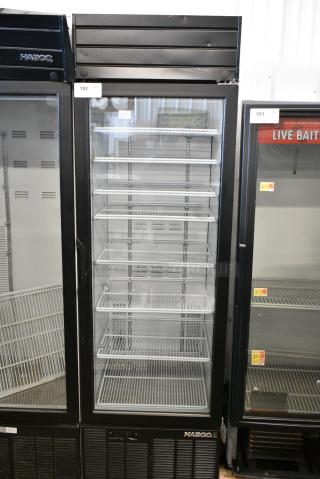 2019 Habco SE18HC Metal Commercial Single Door Reach In Cooler Merchandiser w/ Poly Coated Racks. 115 Volts, 1 Phase. Tested and Working!