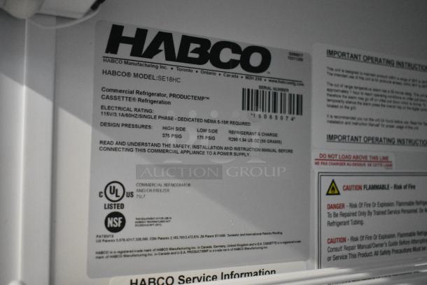 2019 Habco SE18HC Metal Commercial Single Door Reach In Cooler Merchandiser w/ Poly Coated Racks. 115 Volts, 1 Phase. Tested and Working! - Image 4 of 4