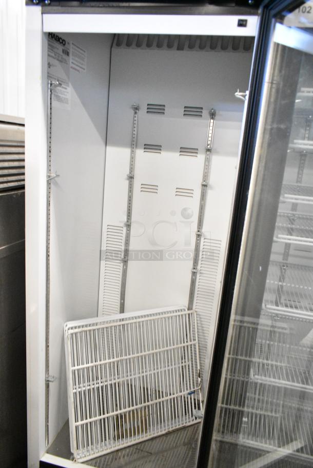 2019 Habco SE18 Metal Commercial Single Door Reach In Cooler Merchandiser w/ Poly Coated Racks. 115 Volts, 1 Phase. Tested and Working! - Image 4 of 5