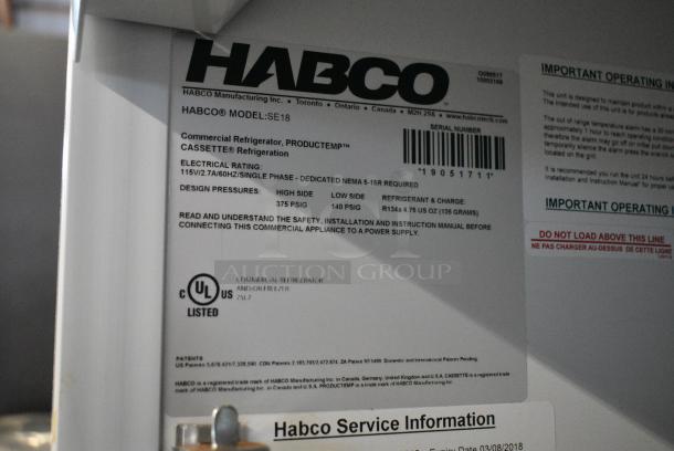 2019 Habco SE18 Metal Commercial Single Door Reach In Cooler Merchandiser w/ Poly Coated Racks. 115 Volts, 1 Phase. Tested and Working! - Image 5 of 5