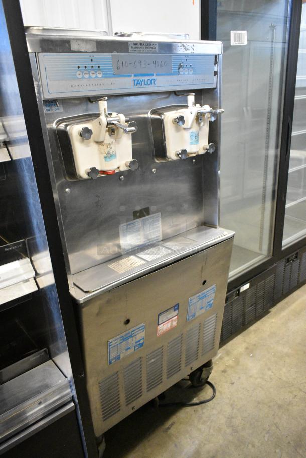 Taylor 755-27 Stainless Steel Commercial Floor Style 2 Flavor Soft Serve Ice Cream Machine on Commercial Casters. 208/240 Volts, 1 Phase. - Image 2 of 9