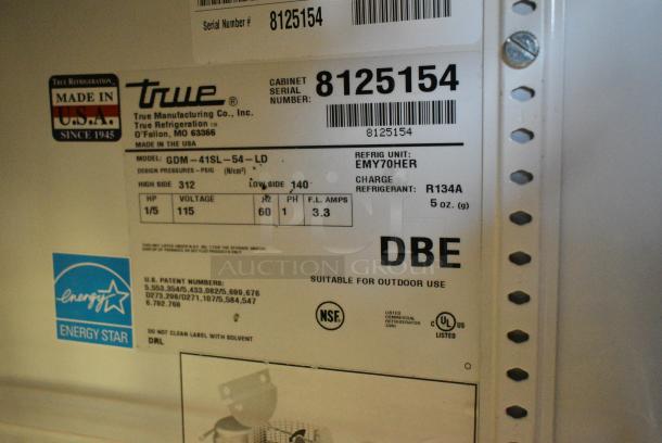 True GDM-41SL-54-LD Metal Commercial 2 Door Reach In Cooler Merchandiser. 115 Volts, 1 Phase. Tested and Working! - Image 5 of 5