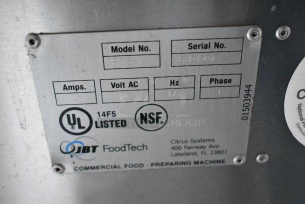 Fresh N Squeeze POS-1 Stainless Steel Commercial Floor Style Automatic Citrus Juicer on Commercial Casters. 120 Volts, 1 Phase. Tested and Working! - Image 6 of 6