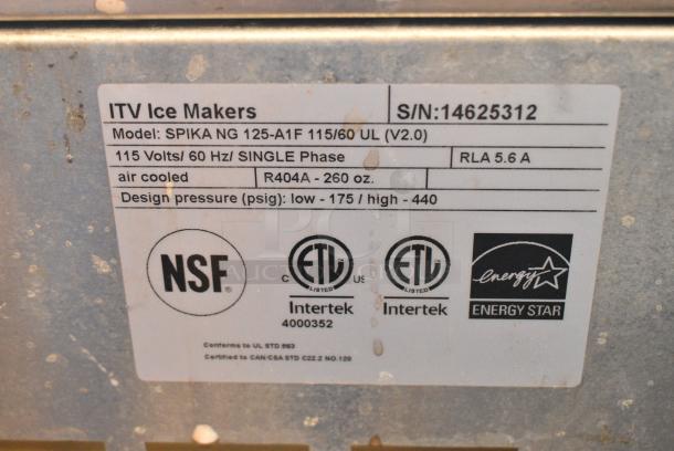 ITV SPIKA NG 125-A1F Stainless Steel Commercial Undercounter Ice Machine. 115 Volts, 1 Phase. - Image 7 of 7