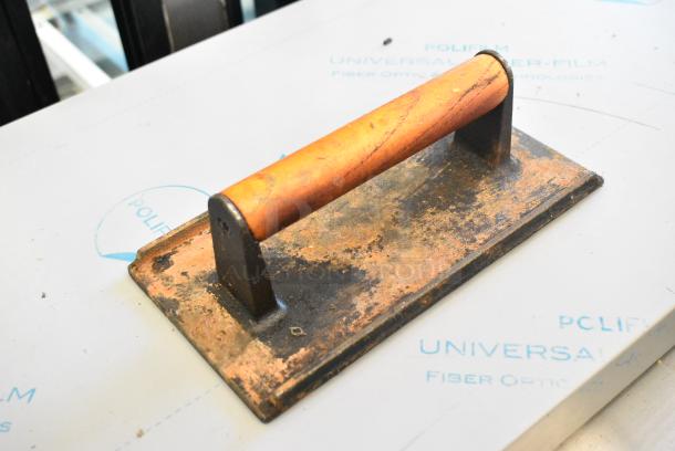 ALL ONE MONEY! Lot of 2 Stainless Steel 1/3 Size Drop In Bins and 1 Metal Bacon Press - Image 3 of 6