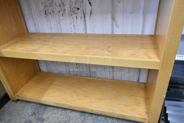 Wood Pattern 4 Tier Shelving Unit on Commercial Casters. - Image 3 of 5