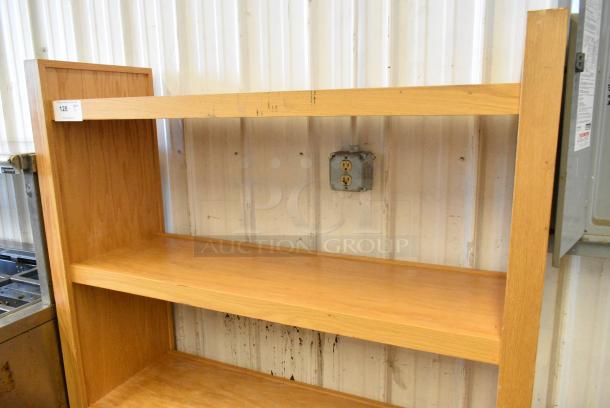 Wood Pattern 4 Tier Shelving Unit on Commercial Casters. - Image 4 of 5