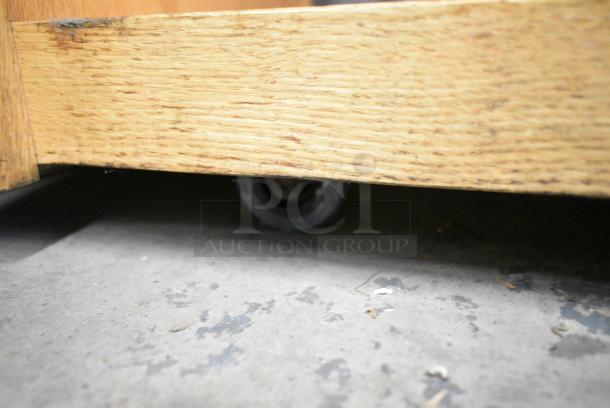 Wood Pattern 4 Tier Shelving Unit on Commercial Casters. - Image 5 of 5