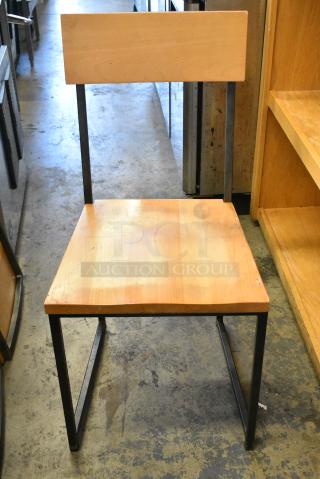 6 Wooden and Metal Dining Height Chair . 6 Times Your Bid!