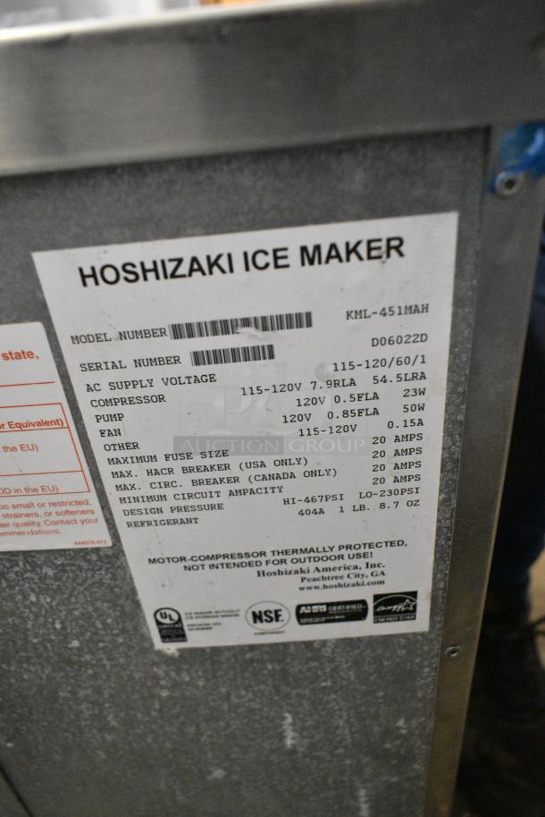Hoshizaki KML-451MAH Stainless Steel Commercial Ice Head. 115-120 Volts, 1 Phase. - Image 7 of 7