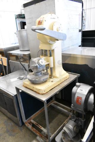Kaiser D-301 Metal Commercial Countertop Pie Press on Metal Stand w/ Commercial Casters. 115 Volts, 1 Phase. Tested and Working!
