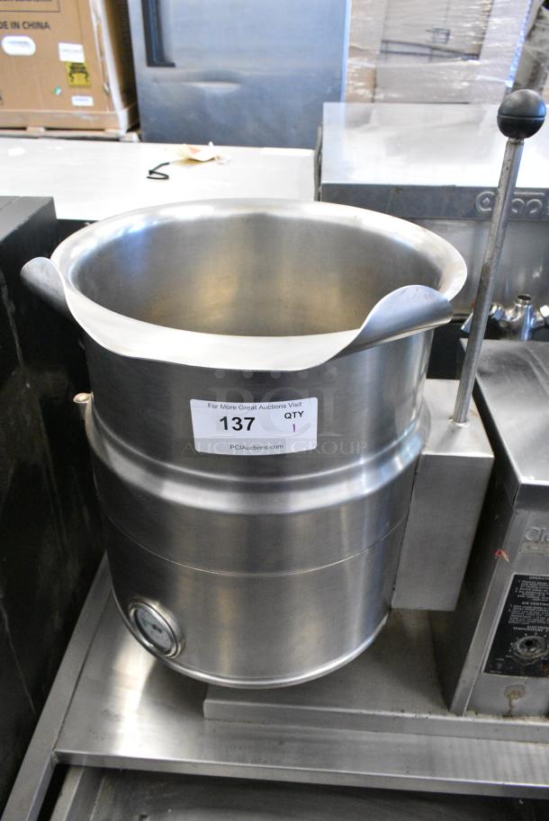 Cleveland KET-6T Stainless Steel Commercial Electric Powered 6 Quart Steam Kettle Tilting Kettle on Stand. 208 Volts, 3 Phase. - Image 4 of 8