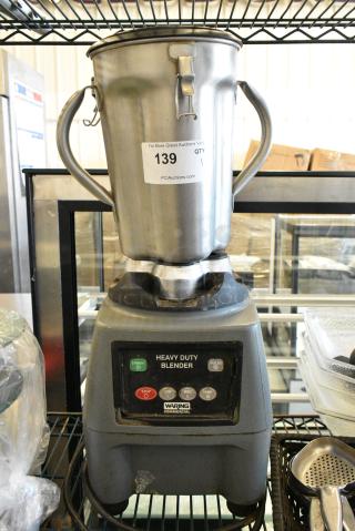 Waring CB15N Metal Commercial Countertop Blender w/ Metal Blender. 115 Volts, 1 Phase. Tested and Does Not Power On