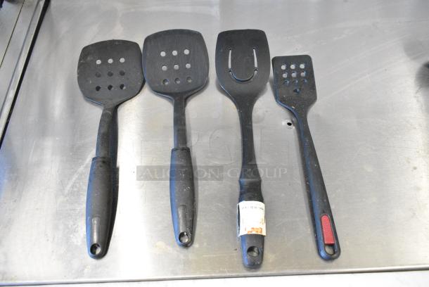 ALL ONE MONEY! Lot of Clear Bowls and Black Poly Utensils. - Image 3 of 4