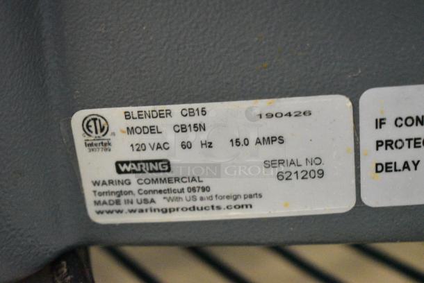 Waring CB15N Metal Countertop Blender Base. 115 Volts, 1 Phase. Tested and Working! - Image 5 of 5