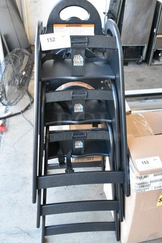 3 Koala Kare Black High Chair. 3 Times Your Bid!