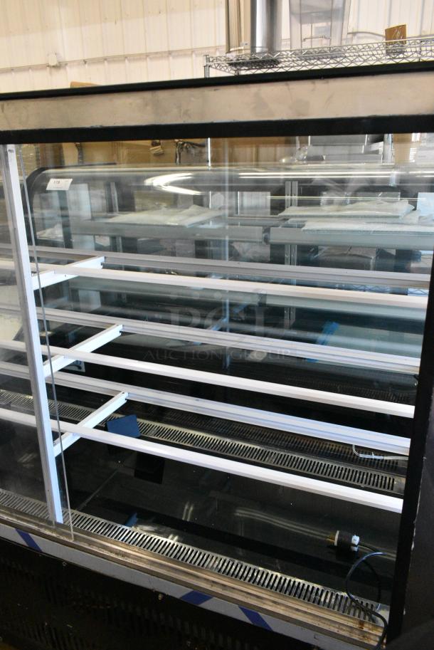 LIKE NEW! Gedun Metal Commercial Floor Style Deli Display Case Merchandiser on Commercial Casters. 208 Volts, 1 Phase. - Image 5 of 9