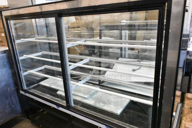 LIKE NEW! Gedun Metal Commercial Floor Style Deli Display Case Merchandiser on Commercial Casters.  208 Volts, 1 Phase. - Image 4 of 9