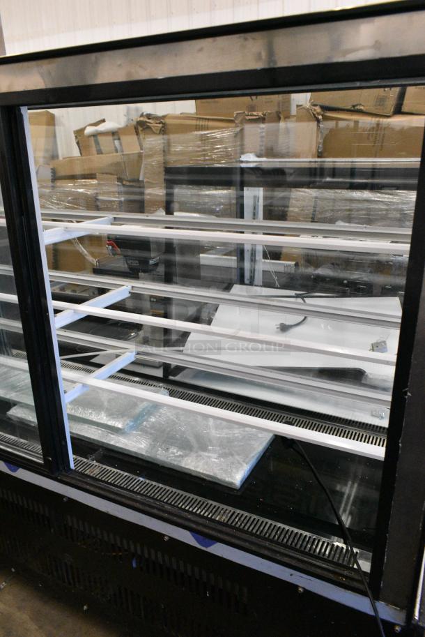 LIKE NEW! Gedun Metal Commercial Floor Style Deli Display Case Merchandiser on Commercial Casters.  208 Volts, 1 Phase. - Image 5 of 9
