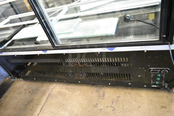 LIKE NEW! Gedun Metal Commercial Floor Style Deli Display Case Merchandiser on Commercial Casters.  208 Volts, 1 Phase. - Image 7 of 9