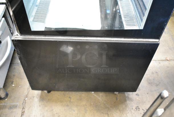 LIKE NEW! Gedun Metal Commercial Floor Style Deli Display Case Merchandiser on Commercial Casters.  208 Volts, 1 Phase. - Image 9 of 9