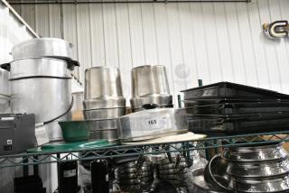 ALL ONE MONEY! Tier Lot of Various Items Including Percolating Urn, Stainless Steel Cylindrical Bins