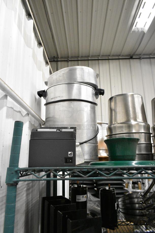 ALL ONE MONEY! Tier Lot of Various Items Including Percolating Urn, Stainless Steel Cylindrical Bins - Image 2 of 4