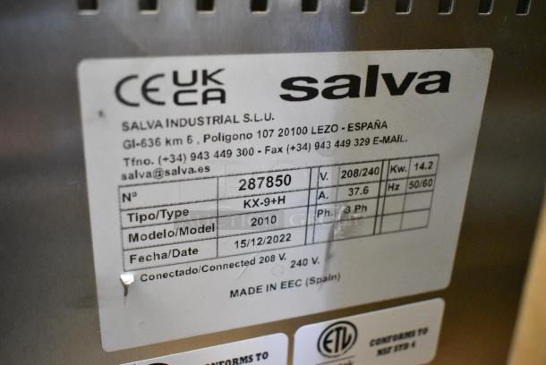 BRAND NEW! 2022 Salva 2010 KX-9+H Stainless Steel Commercial Countertop Electric Powered Convection Oven. Does Not Have Pan Rack. 208-240 Volts, 3 Phase. - Image 8 of 8