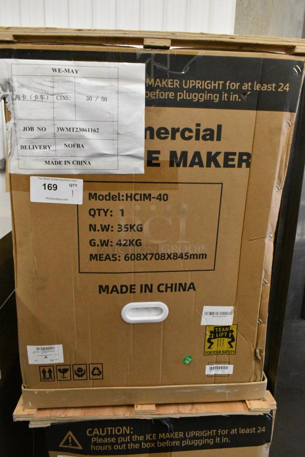 BRAND NEW SCRATCH AND DENT! Hoocoo HCIM-40 Stainless Steel Commercial Undercounter Self Contained Ice Machine. 115 Volts, 1 Phase. - Image 2 of 3