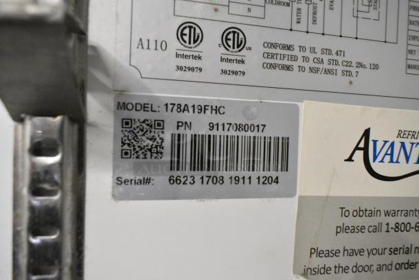 Avantco 178A19FHC Stainless Steel Commercial Single Door Reach In Freezer on Commercial Casters. 115 Volts, 1 Phase. Tested and Working! - Image 6 of 7