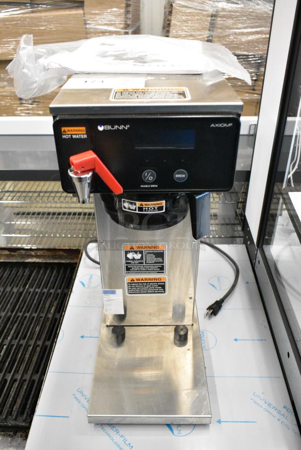 BRAND NEW SCRATCH AND DENT! 2024 Bunn AXIOM-DV-APS Stainless Steel Commercial Countertop Coffee Machine w/ Hot Water Dispenser and Poly Brew Basket. 120 Volts, 1 Phase. - Image 1 of 8