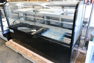 BRAND NEW SCRATCH AND DENT! Avantco 193BC72HCB Stainless Steel Commercial Floor Style Deli Display Case Merchandiser. 115 Volts, 1 Phase. Tested and Working!