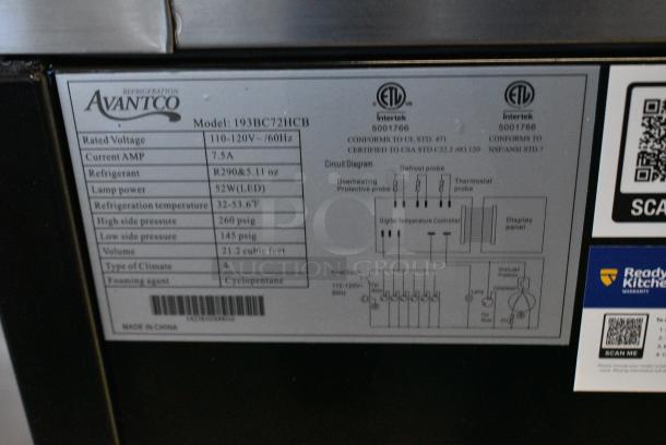 BRAND NEW SCRATCH AND DENT! Avantco 193BC72HCB Stainless Steel Commercial Floor Style Deli Display Case Merchandiser. 115 Volts, 1 Phase. Tested and Working! - Image 8 of 8