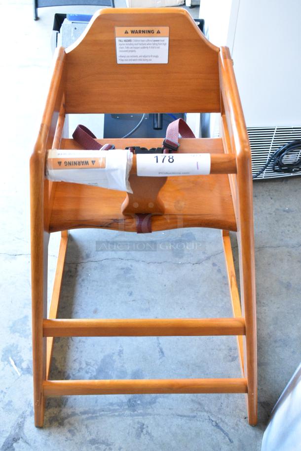 BRAND NEW SCRATCH AND DENT! Wooden High Chair. - Image 1 of 2