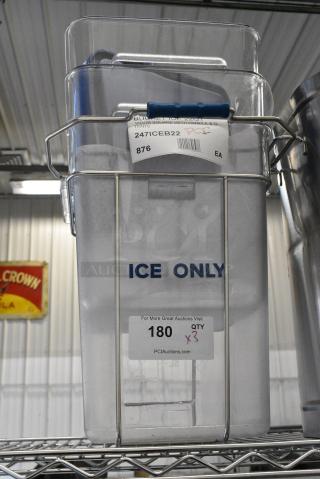 ALL ONE MONEY! Lot of Various BRAND NEW SCRATCH AND DENT! Including Vollrath 47046 Heavy Duty 6" Pom Tongs, BUCKET ICE 22QT VIGOR SQUARE WITH HANDLE & D-TENTS, LID FOR ICE BUCKET 22QT SQUARE, VIGOR, ICE ONLY
