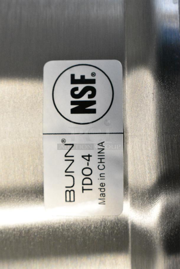 BRAND NEW SCRATCH AND DENT! Bunn TDO-4 Stainless Steel Beverage Holder Dispenser. - Image 6 of 8