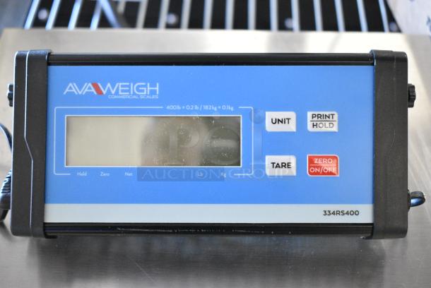 BRAND NEW SCRATCH AND DENT! AvaWeigh 334RS400 Stainless Steel Scale. Tested and Working! - Image 3 of 5