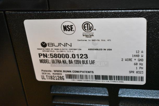 BRAND NEW SCRATCH AND DENT! 2023 Bunn ULTRA NX Stainless Steel Commercial Countertop 2 Hopper Slushie Machine. 115 Volts, 1 Phase. Tested and Working! - Image 8 of 8