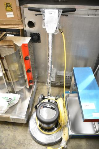BRAND NEW SCRATCH AND DENT! Lavex 978LAVP17A 17" Single Speed Rotary Floor Machine w/ Lavex 978LAVP17PD Pad Driver for 17" Rotary Floor Machines. 110-120 Volts, 1 Phase. Tested and Working!