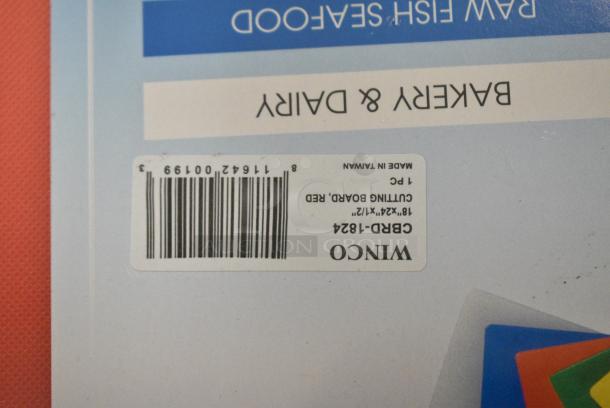 6 BRAND NEW SCRATCH AND DENT! Various Cutting Boards Including San Jamar CBG912GN, Winco CBBU-1824, Winco CBGR-1824, Winco CBRD-1824, Winco CBWT-1824, . 6 Times Your Bid! - Image 11 of 11
