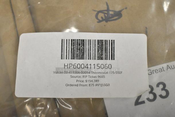 BRAND NEW SCRATCH AND DENT! HP6004115060 Vulcan 00-411506-00014 Thermostat 175-550f - Image 3 of 3