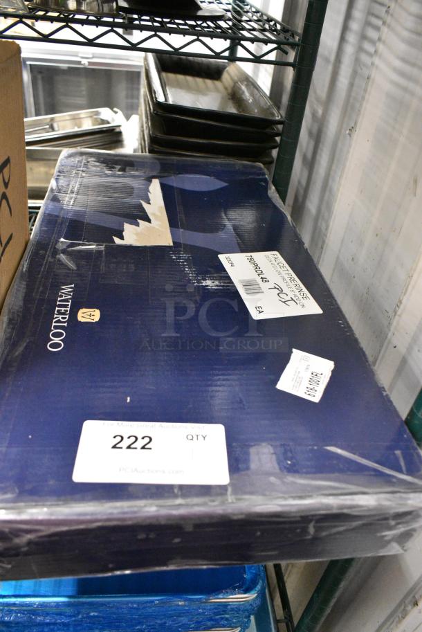 BRAND NEW SCRATCH AND DENT! 750PRDL48 Waterloo 1.15 GPM Low Profile Deck-Mounted Pre-Rinse Faucet with 4" Centers and 8" Add-On Faucet - Image 1 of 2